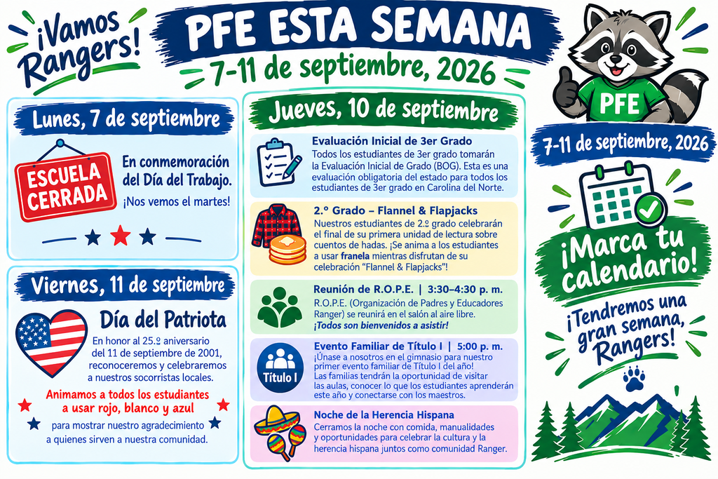 September 7-11 Announcements