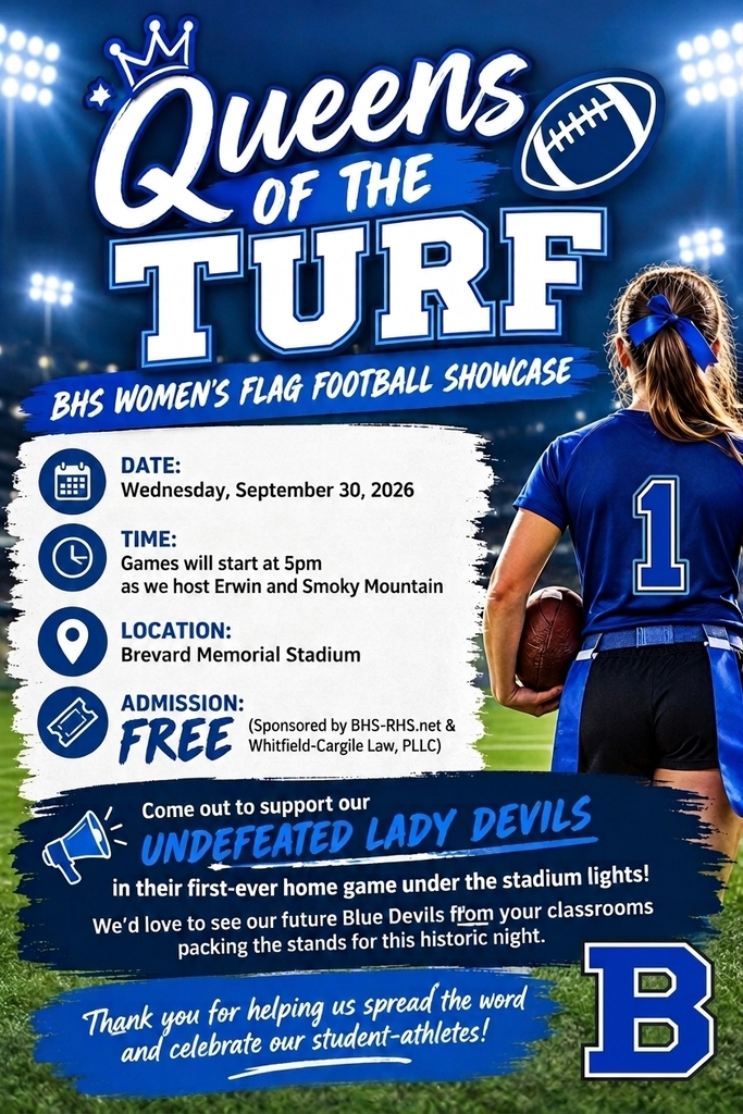 Come see the Lady Blue Devil Flag Football Team!