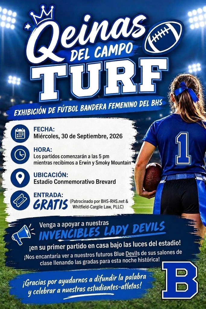 ¡Ven a apoyar al equipo de fútbol americano bandera Lady Devils!
