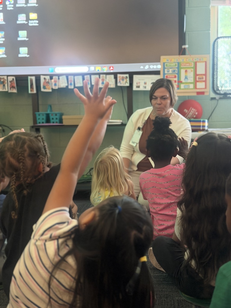 Principal Lewis made a special visit to pre-k.