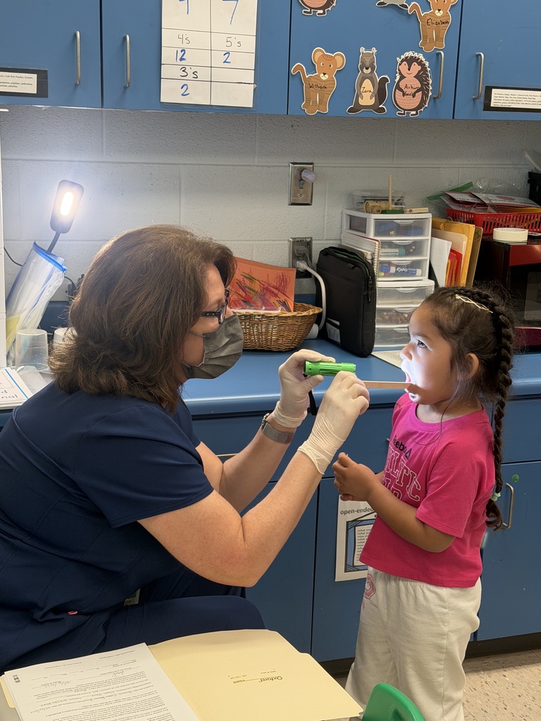 Pre-K students learn the importance of dental hygiene.