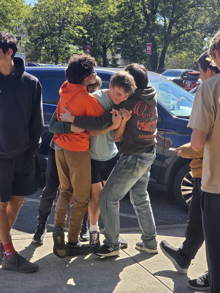 team building activity with multiple students