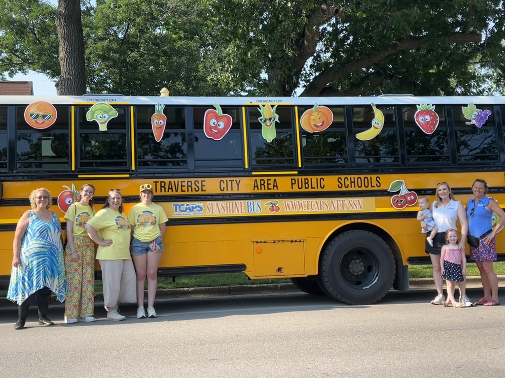 The TCAPS Sunshine Bus is rolling into this year's parade with smiles and sunshine! 🍒☀️