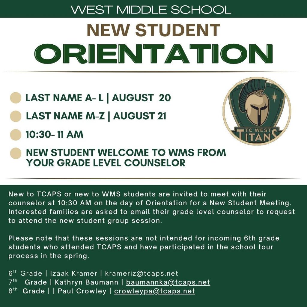 Students new to WMS