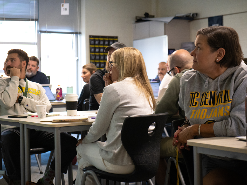 Teachers attending professional learning