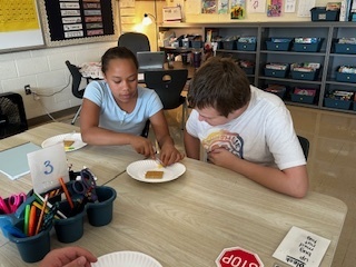 students helping each other