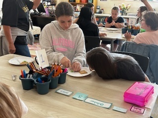 students helping each other