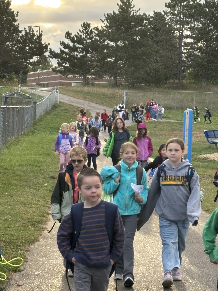 students walking on track