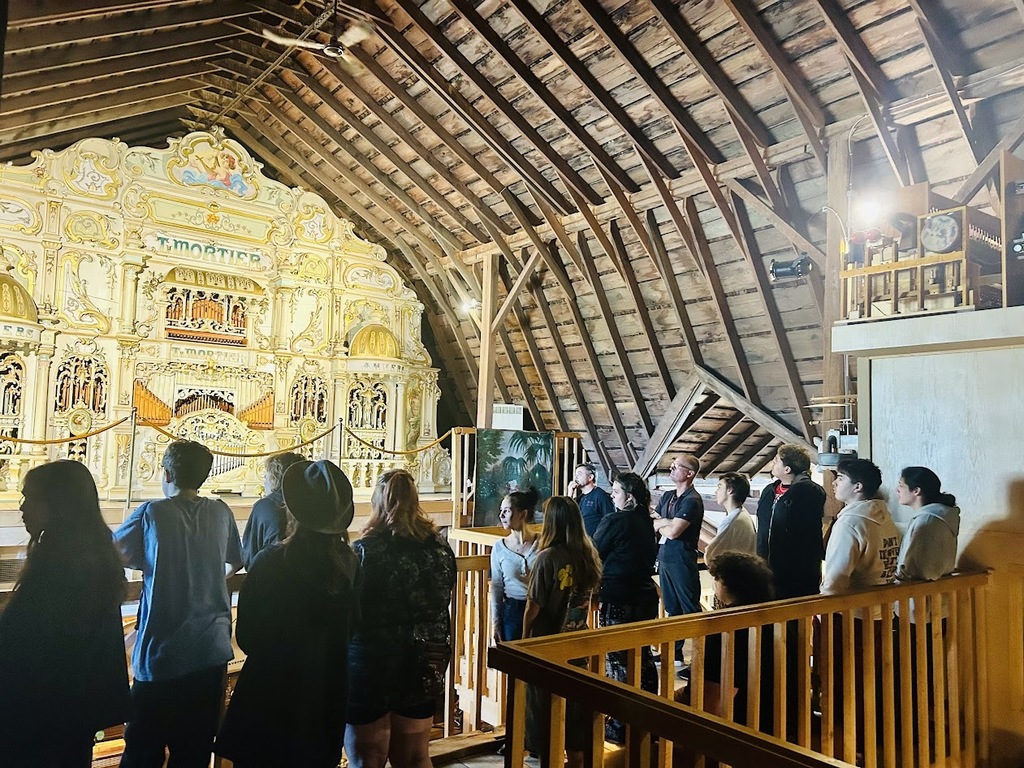 TCHS students & staff take in the views at the Music House.