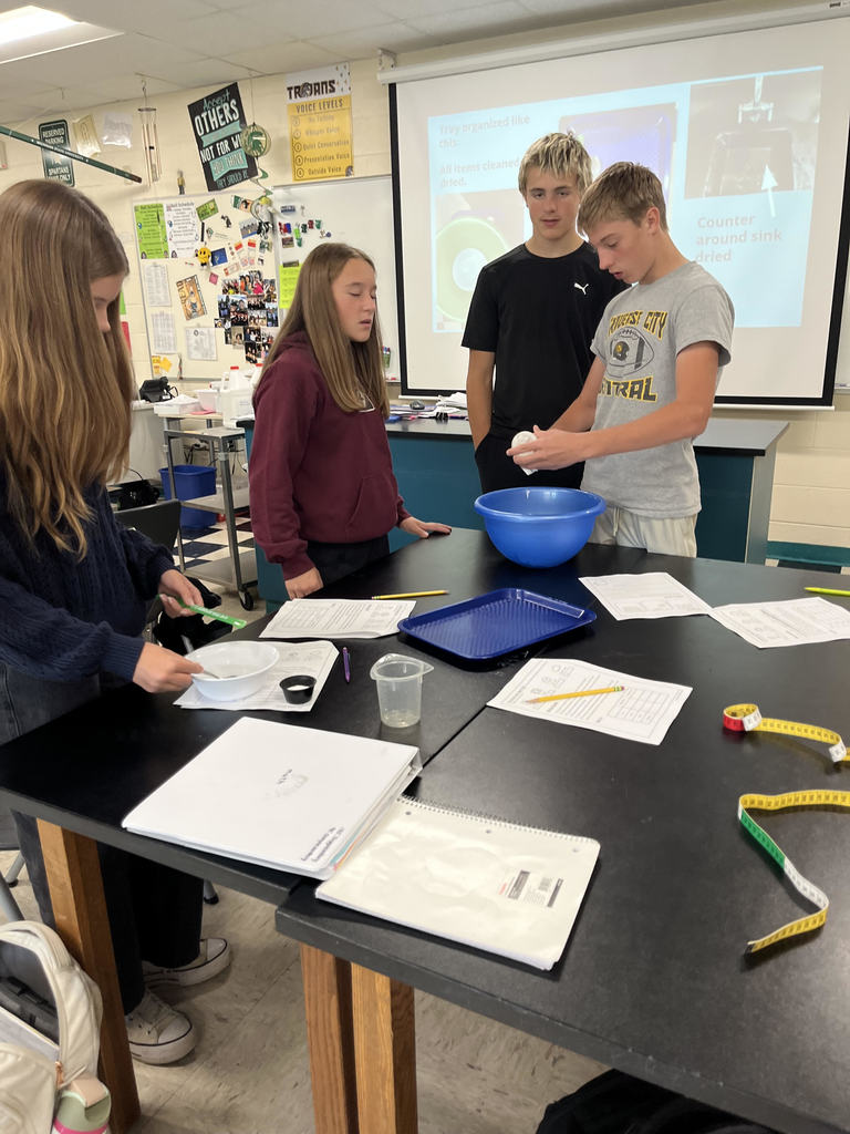 students in science class