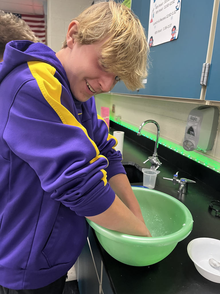 students in science class