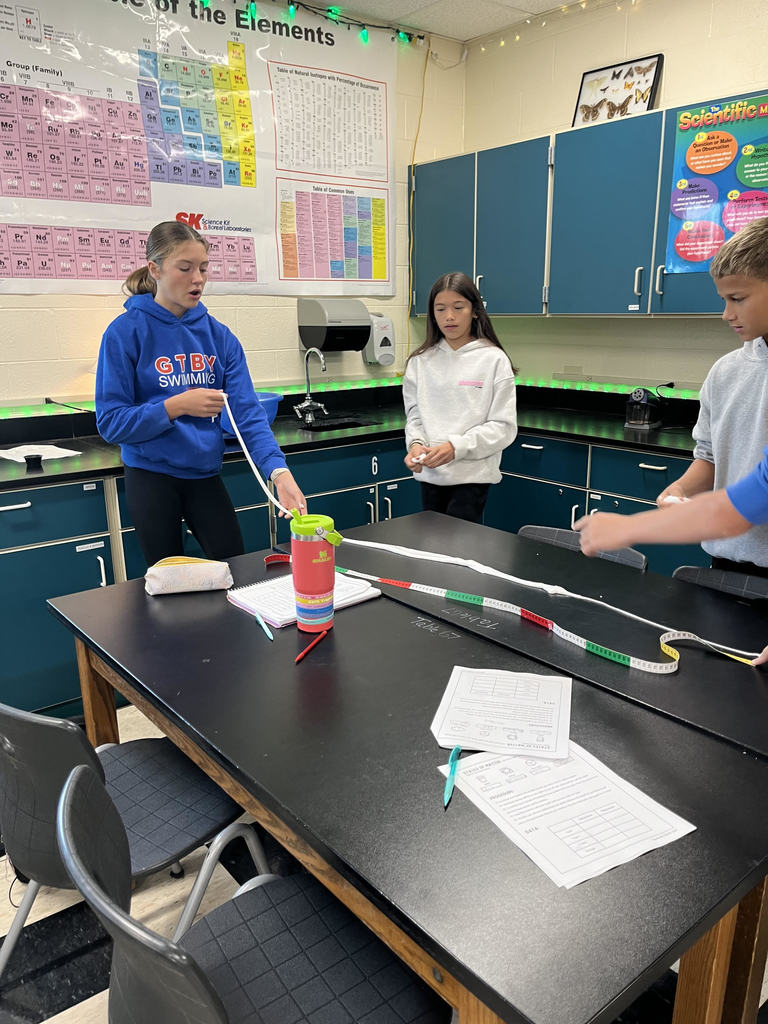 students in science class