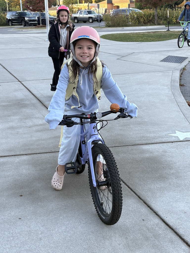 One students on a bike