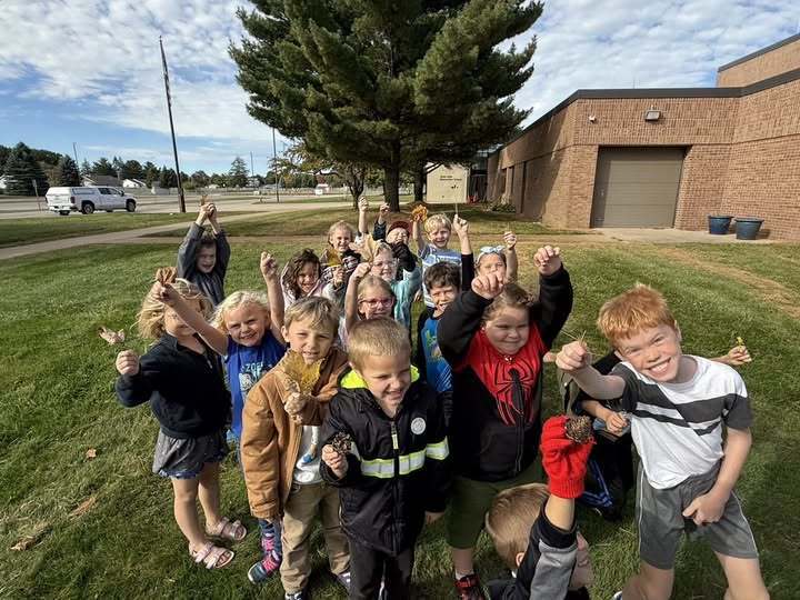 Students standing outside