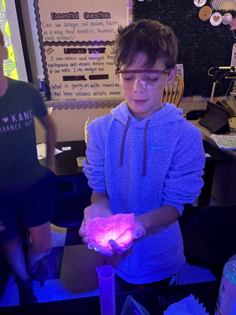 boy with glow in the dark slime
