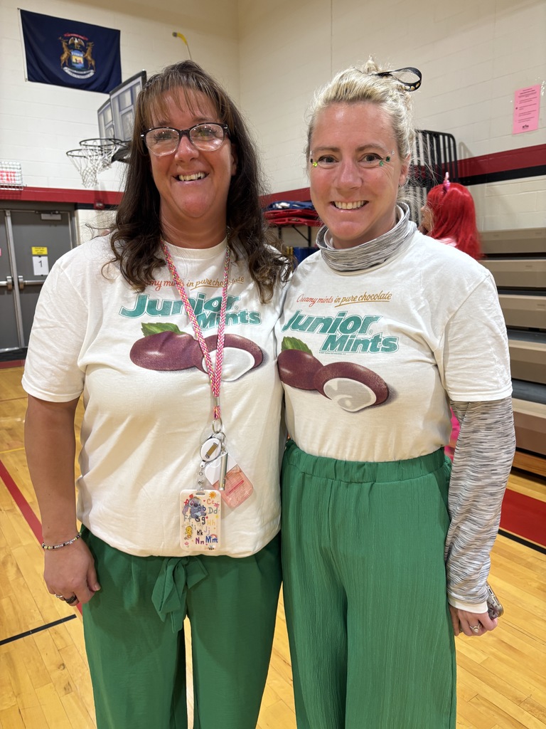 Junior Kindergarten staff dressed as Junior Mints