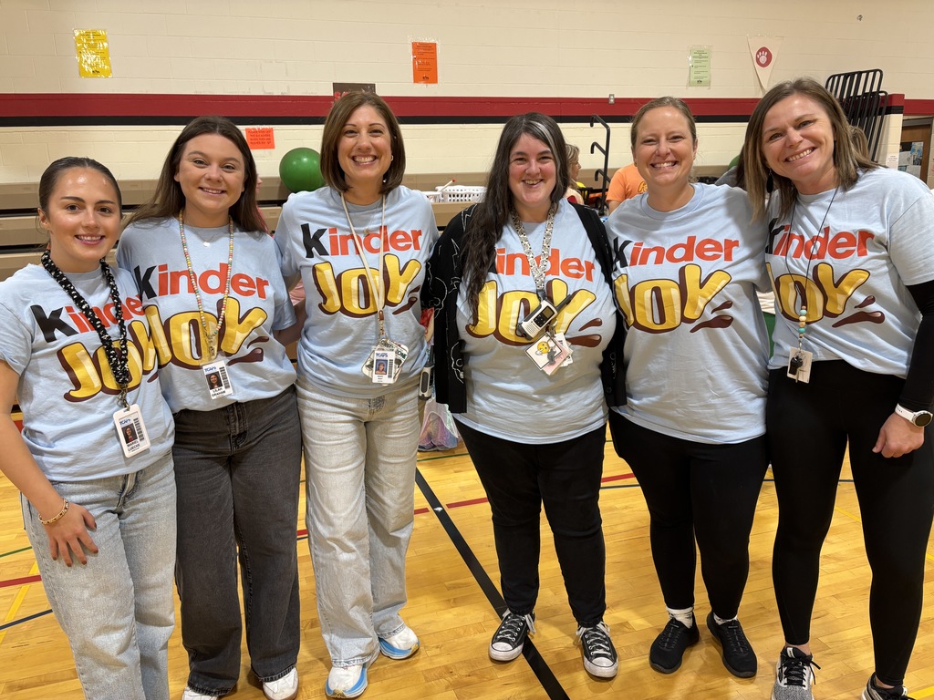 Kindergarten staff dressed as Kinder Joy