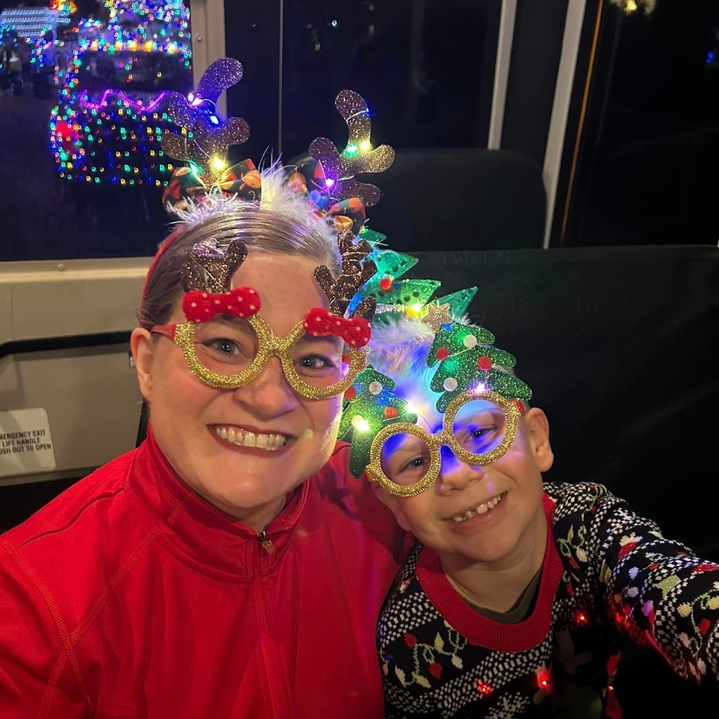 Mom and son Christmas