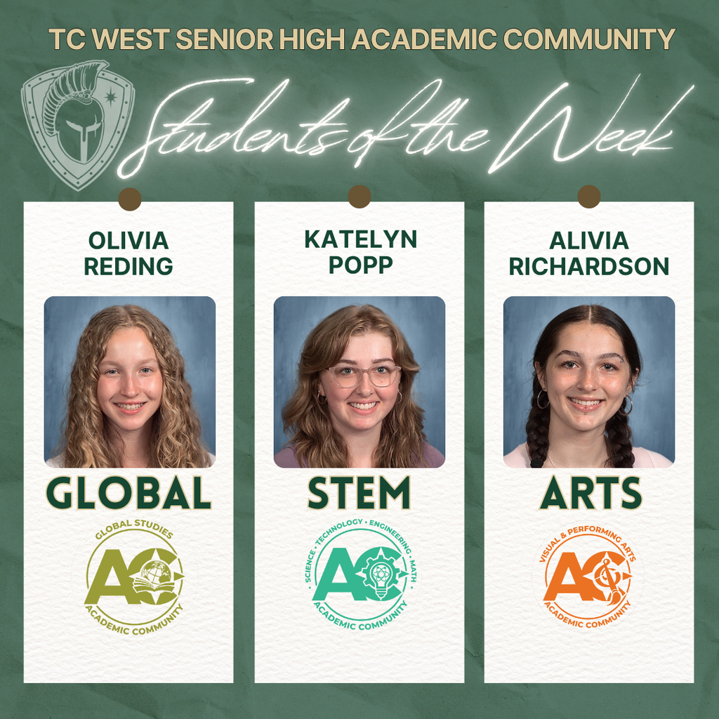 Congrats to our November 7th Titans of the week within each of our Academic Communities! THE ARTS | STEM | GLOBAL https://www.tcaps.net/page/academic-communities