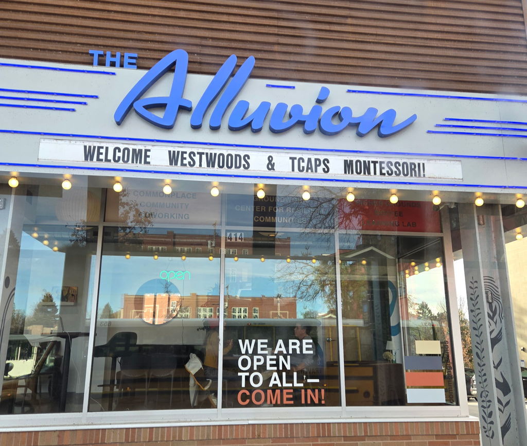 The Alluvion sign saying: Welcome Westwoods and TCAPS Montessori!