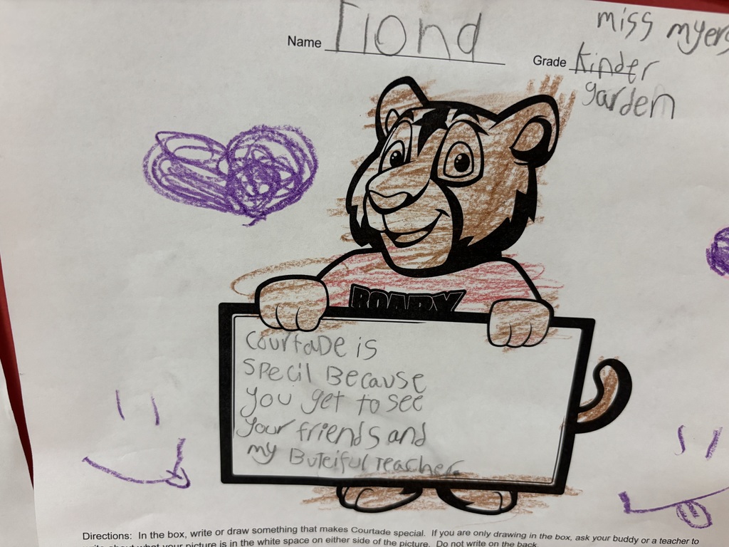 Courtade is special because you get to see your friends and my beautiful teacher.