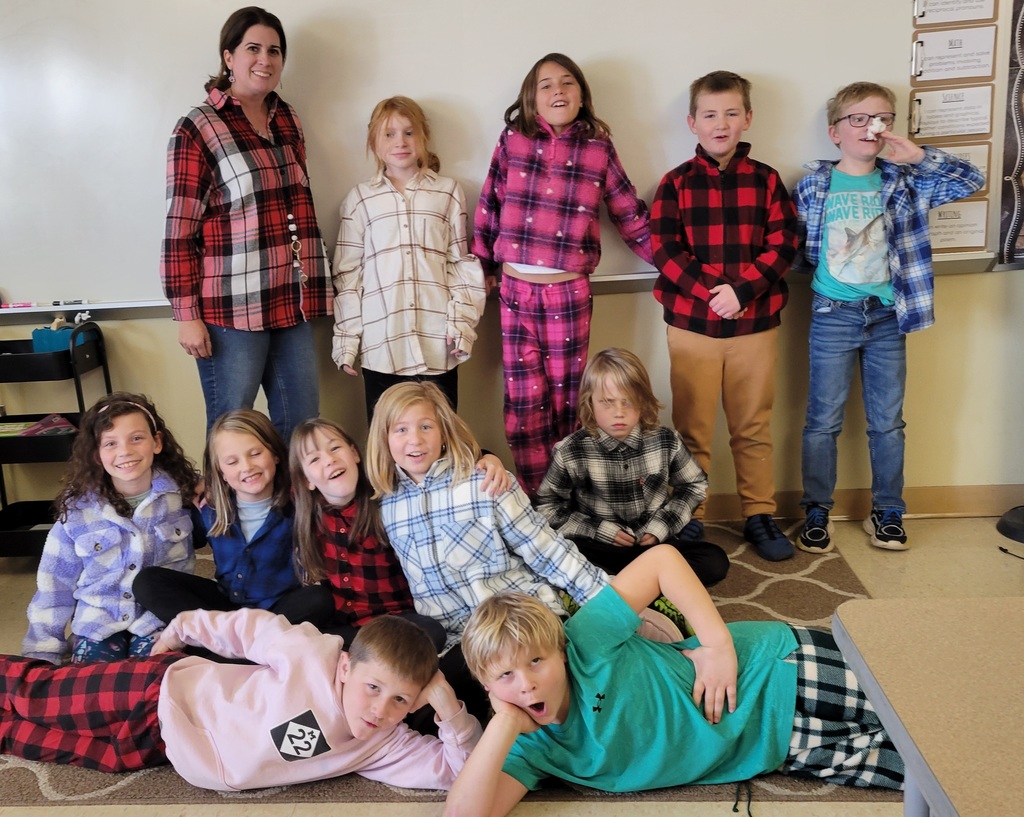 Students and Staff in Flannel Shirts