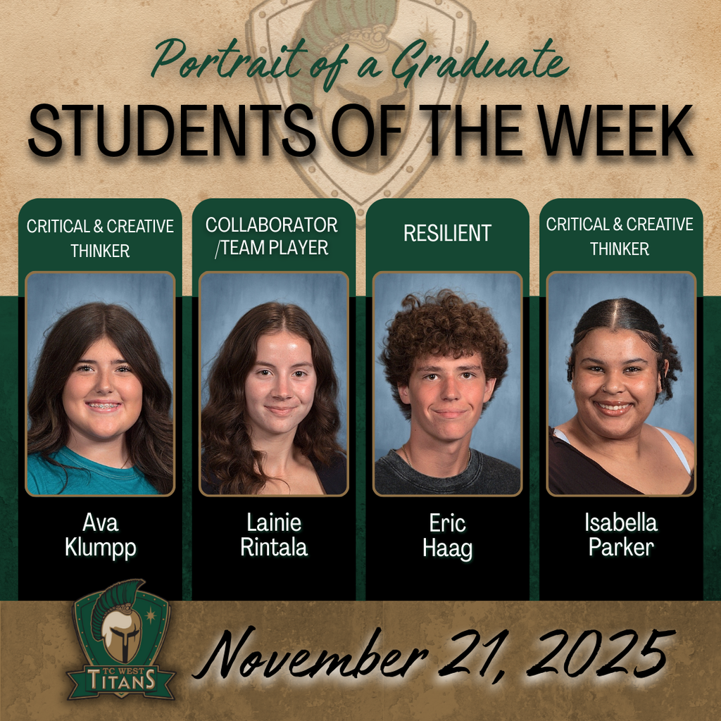 Photo graphic of students of the week
