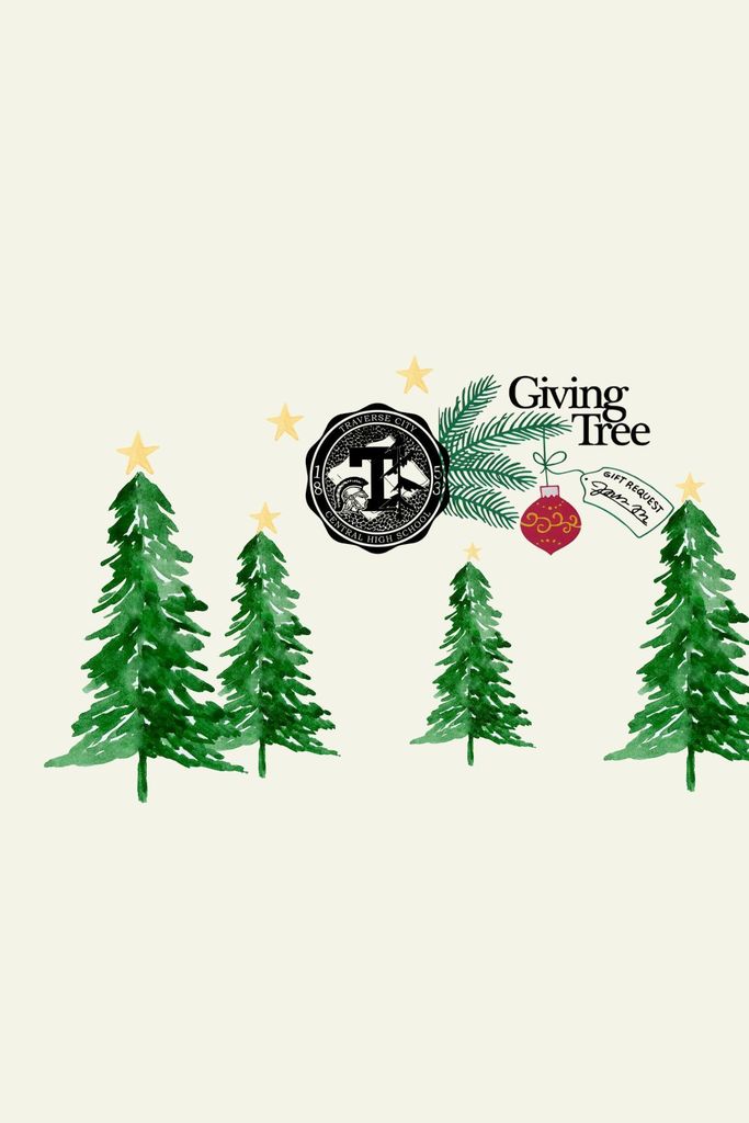 CHS logo displaying pine trees and Giving Tree logo