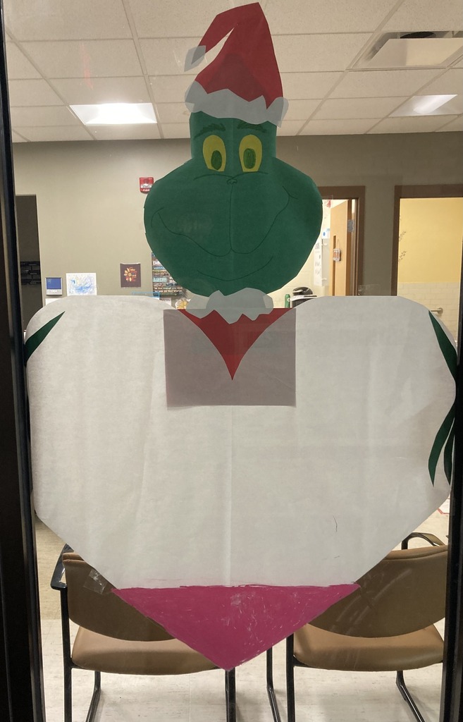 Cardboard cut out of the Grinch