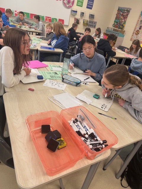 Students in spanish class