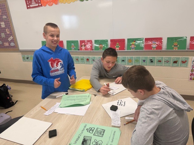 Students in spanish class