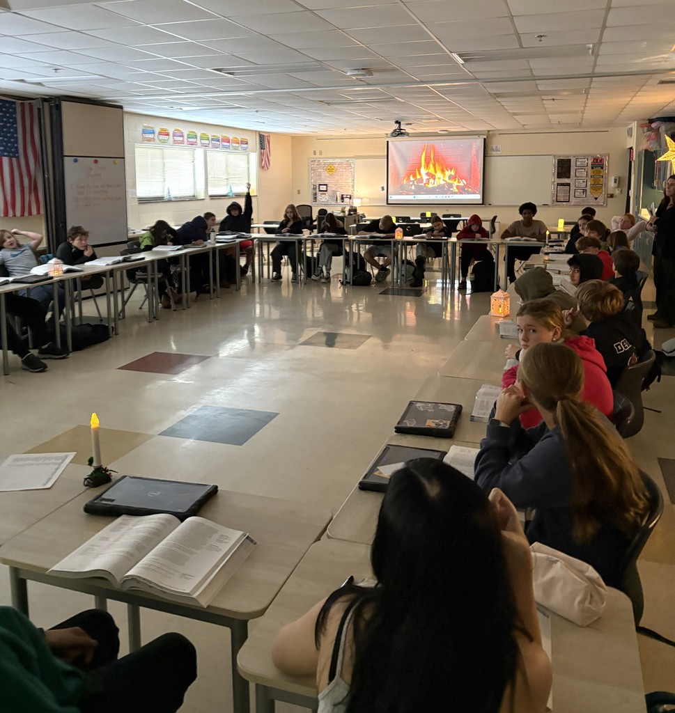students reading a play