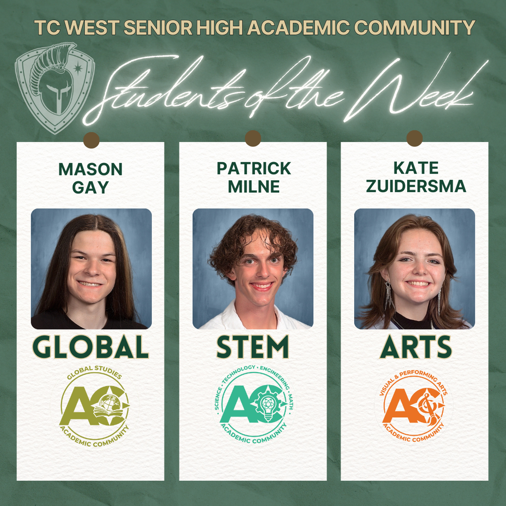 Graphic of students of the week.