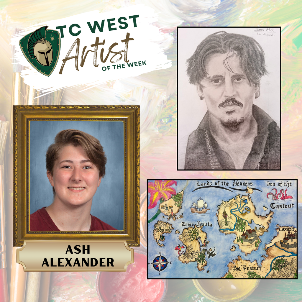 Graphic of visual artist of the week