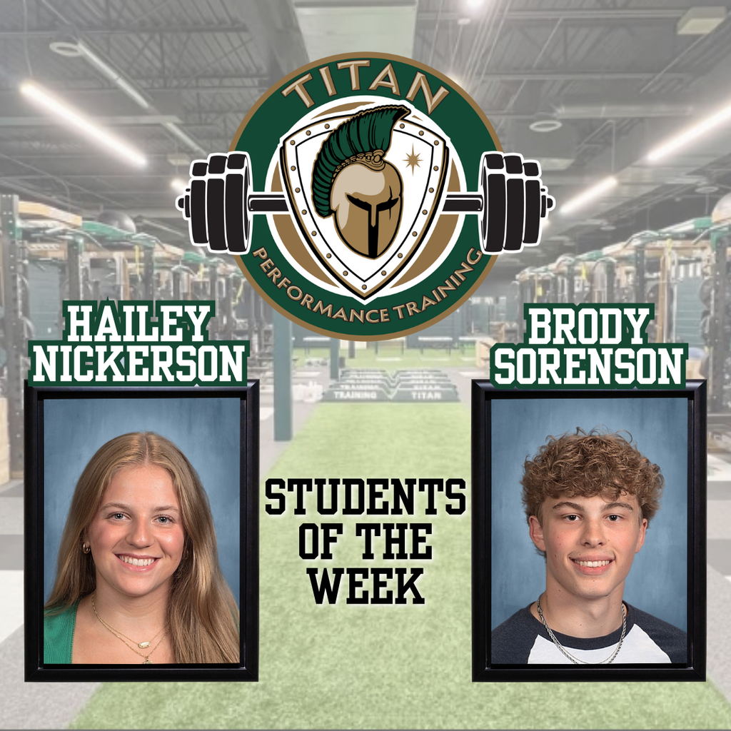 Graphic of Titan Training students of the week