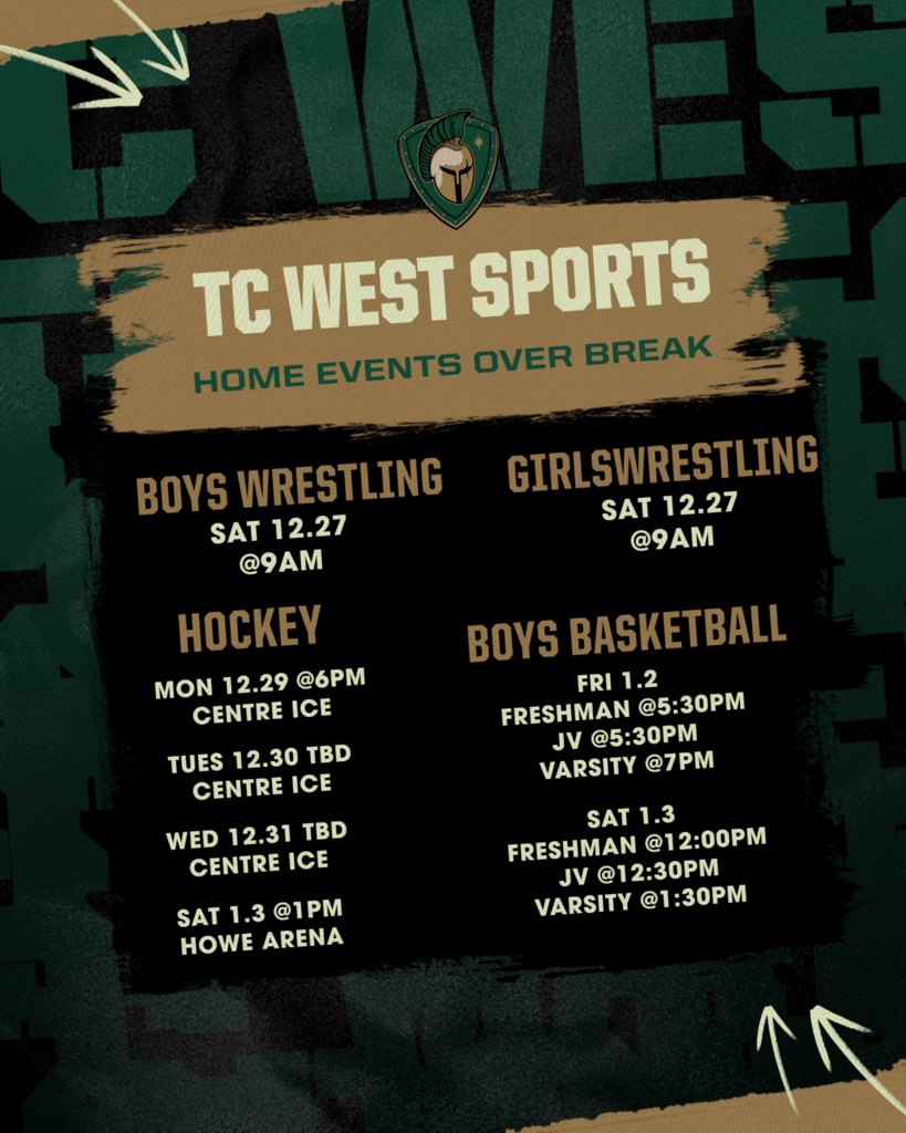 Sporting events graphic with dates.