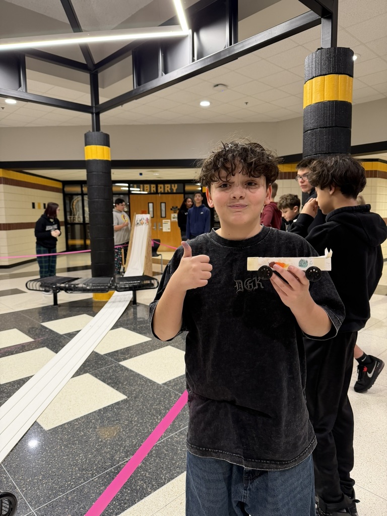 Science students at Forces in Motion Derby.