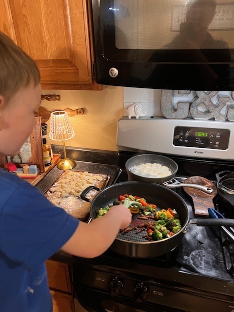 Sautéing veggies 