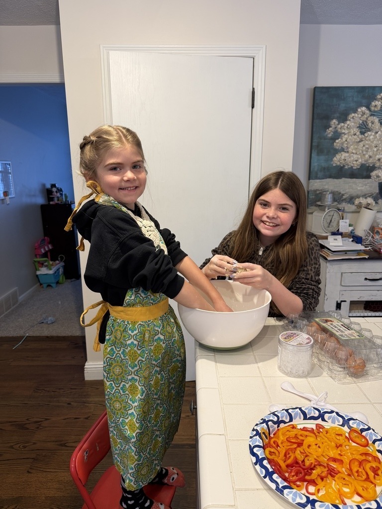 Courtade elementary students preparing their meal at the counter