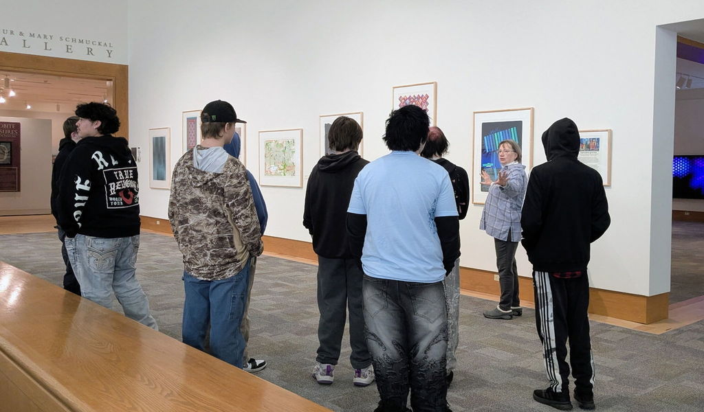 TCHS students enjoyed learning from the docent at the Dennos Museum Center