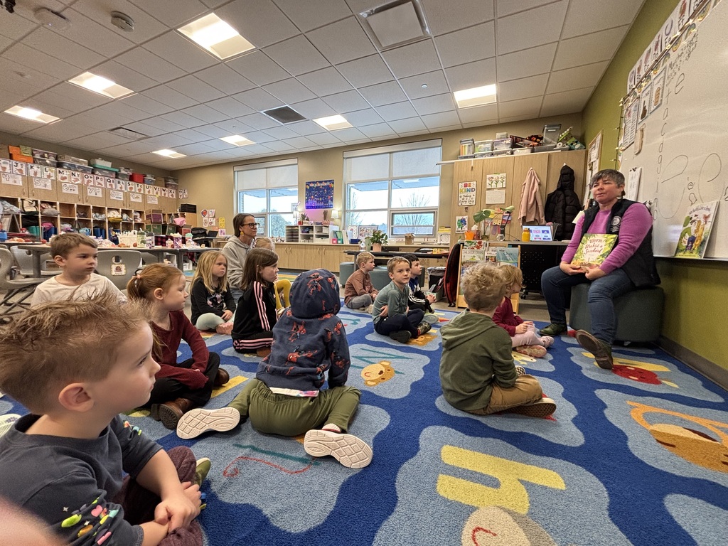 Rep. Coffia engaging Mrs. Sarah and Mrs. Aimee's preschoolers. 