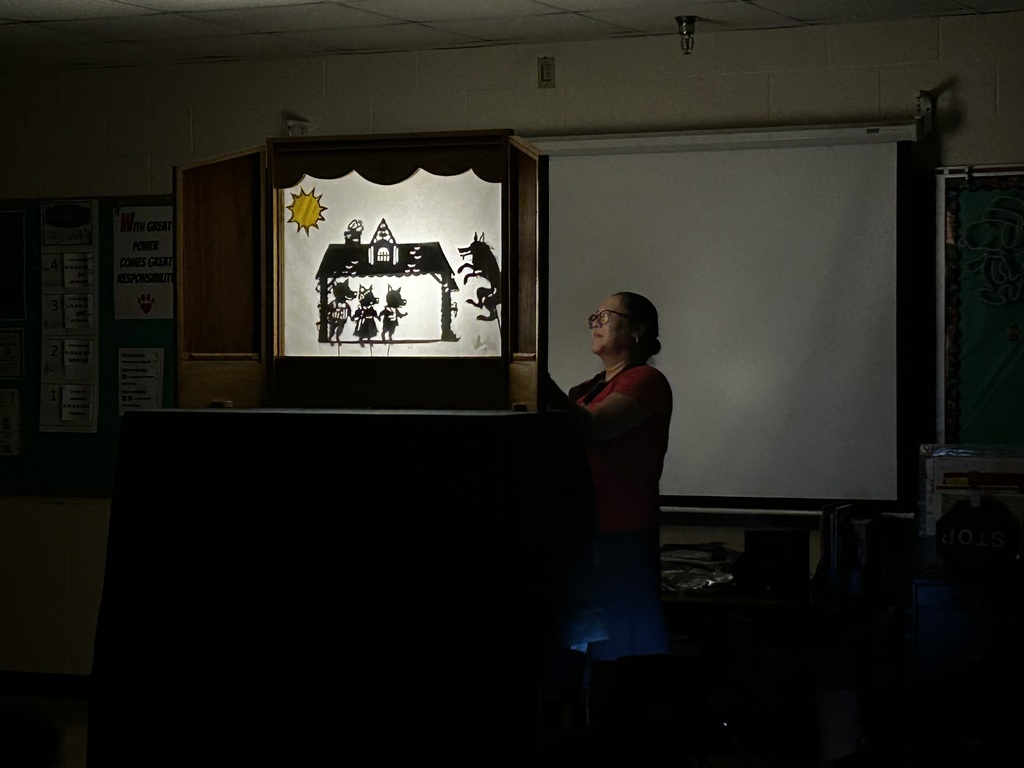 Shadow puppet show.