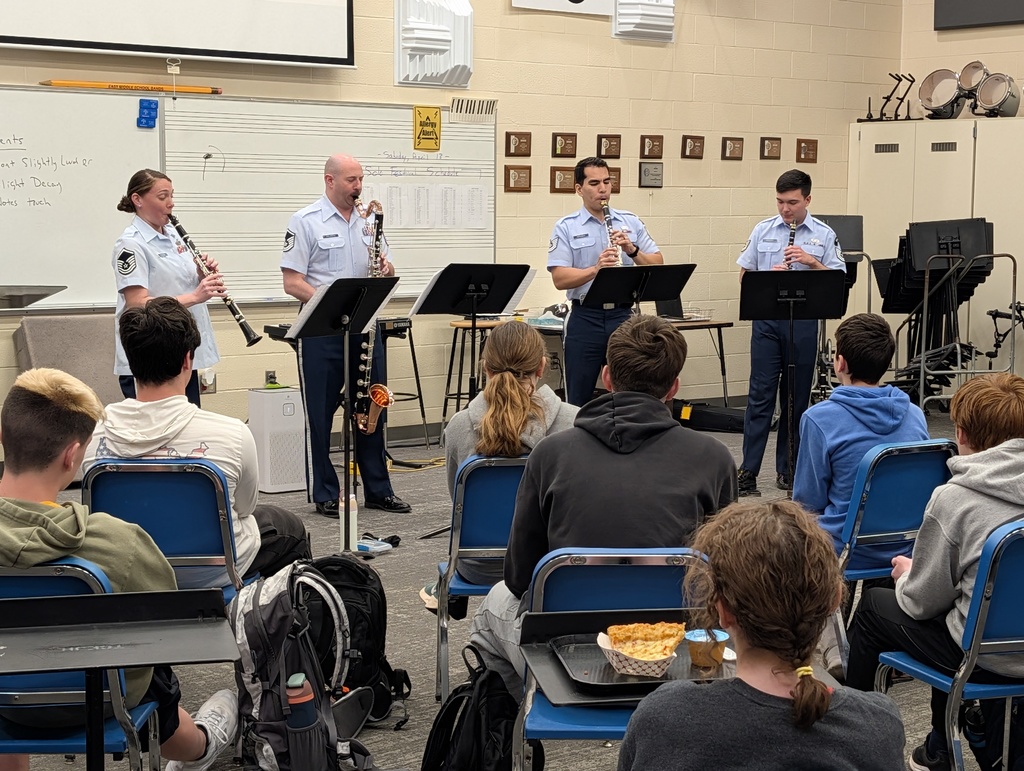 The United State Air Force Academy Clarinet Quartet.