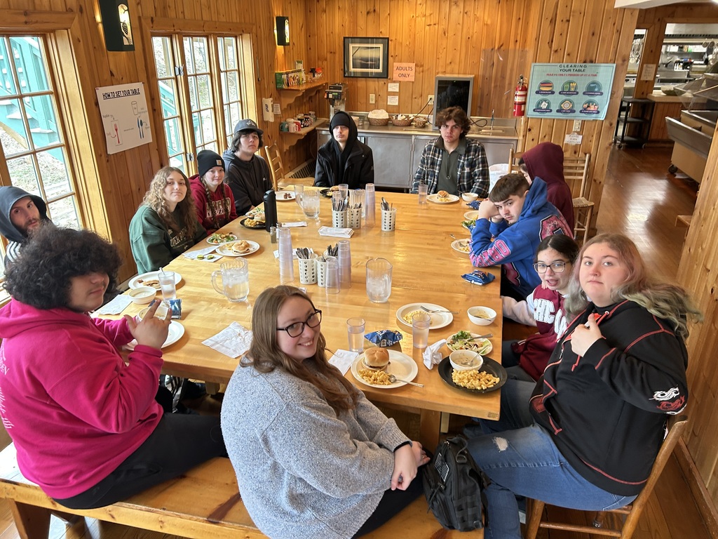 TCHS students and staff eat lunch at Camp LOC