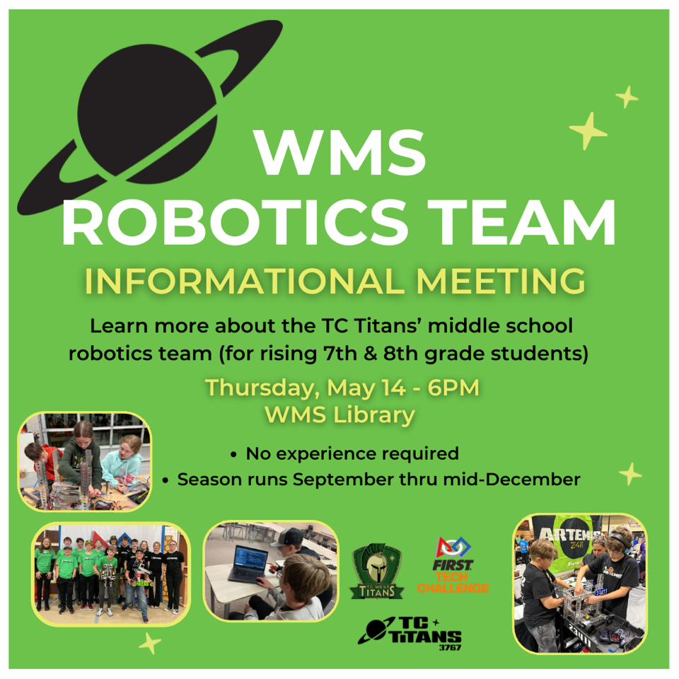 Informational Meeting poster with content found in webpage information