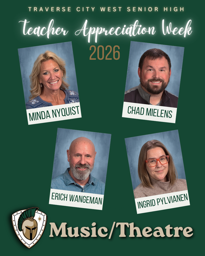 Poster for 2026 Teacher Appreciation Week featuring four teachers, each with their name. Below them, the logo of a shield.