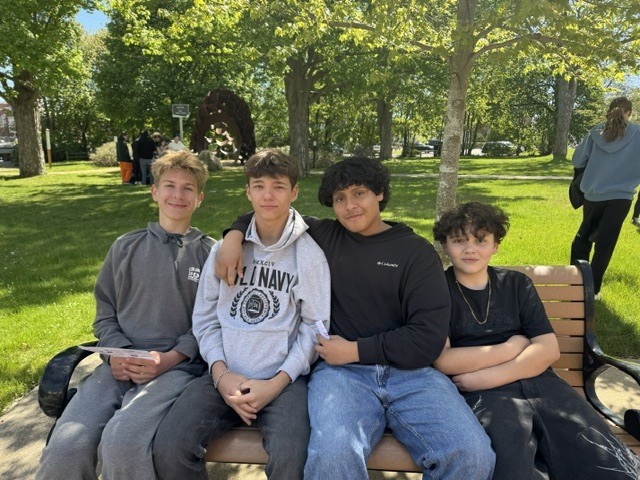 8th grade students on their clean and green day field trip.