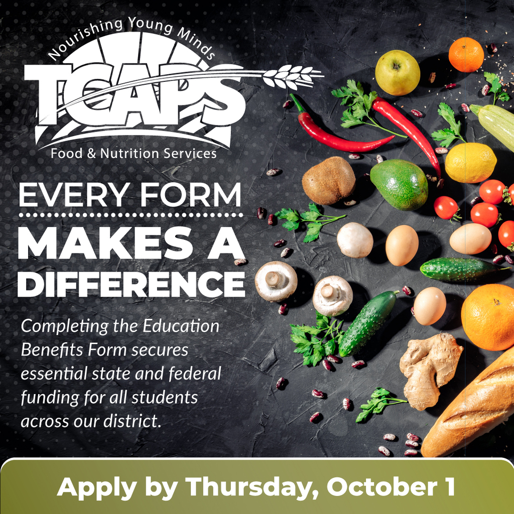 Black background with an array of colorful vegetables and fruits. Text reads "EVERY FORM MAKES A DIFFERENCE."