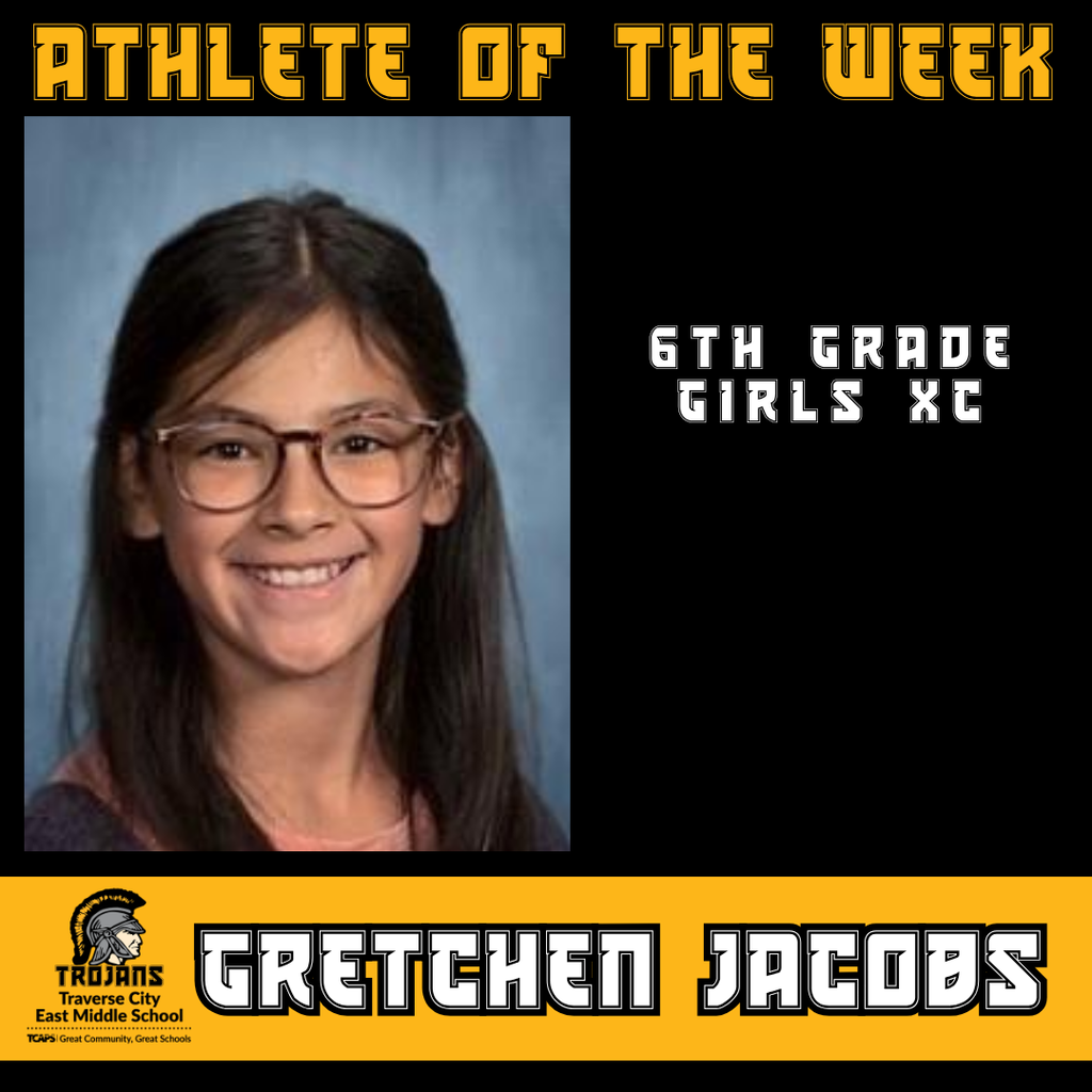 Gretchen Jacobs (Girls Cross Country) is the 6th grade Athlete of the Week!