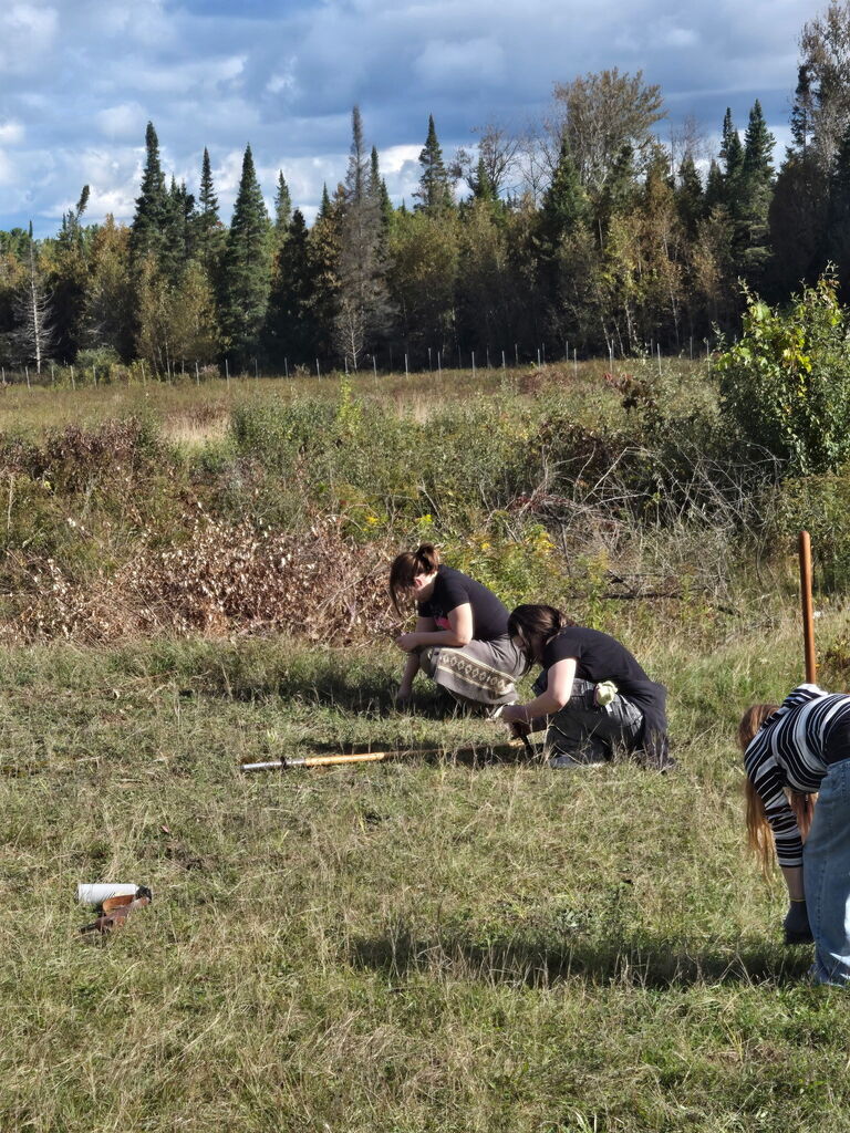 TCHS students plant seedlings Grand Traverse Conservancy